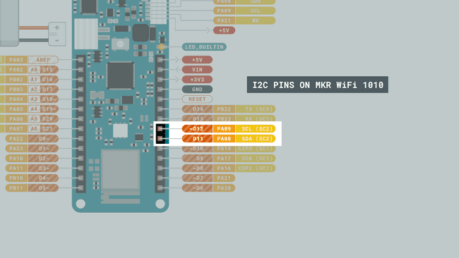 I2C pins on the MKR WiFi 1010