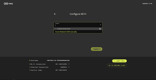 Wi-Fi ssid set up